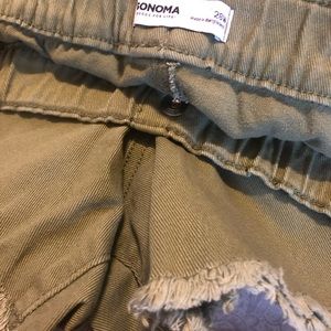 Olive Green Jean Shorts. Size 28
